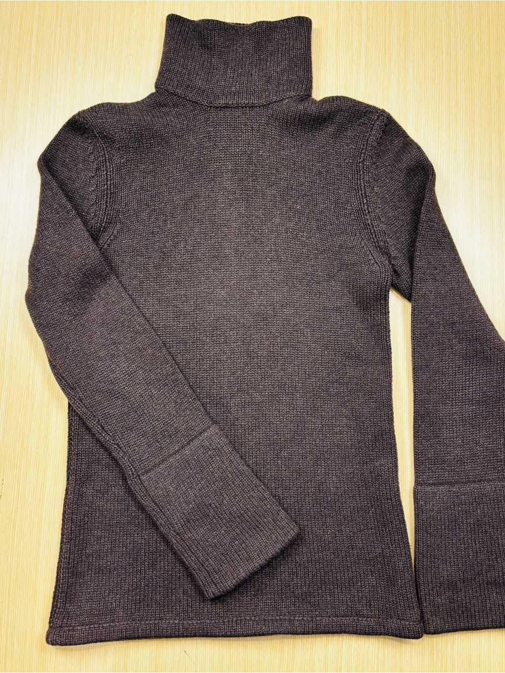 Louis Vuitton 100% Cashmere Espresso Turtleneck Knit Sweater Sz L COA